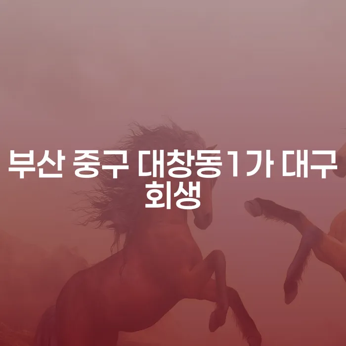 부산 중구 대창동1가 대구회생: 개인회생과 비면책채권의 이해