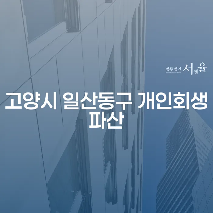 고양시 일산동구 개인회생파산, 당신의 재정 상황을 구할 수 있는 방법은?